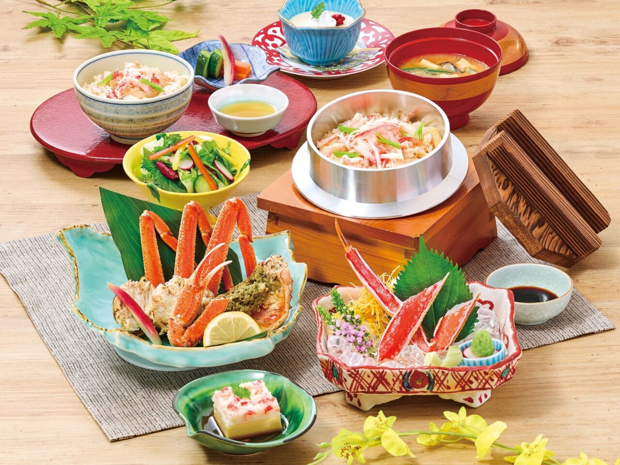 お昼のかに釜めしセット　