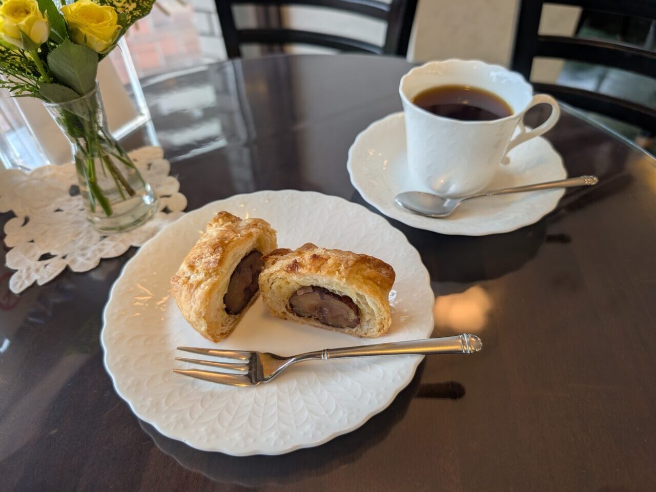 欧風菓子クランツ マロンパイ コーヒーセット